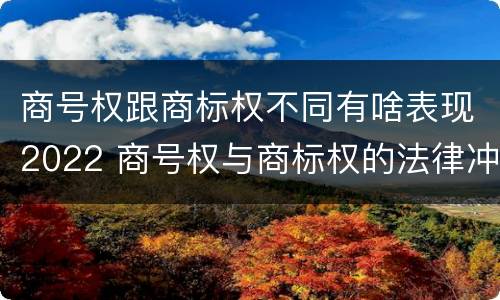 商号权跟商标权不同有啥表现2022 商号权与商标权的法律冲突与解决