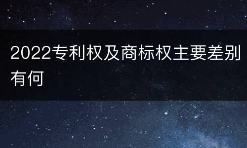 2022专利权及商标权主要差别有何