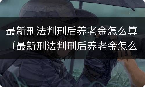 最新刑法判刑后养老金怎么算（最新刑法判刑后养老金怎么算的）