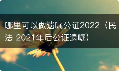 哪里可以做遗嘱公证2022（民法 2021年后公证遗嘱）