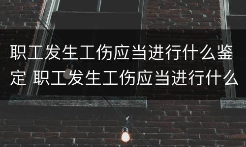 职工发生工伤应当进行什么鉴定 职工发生工伤应当进行什么鉴定或者认定