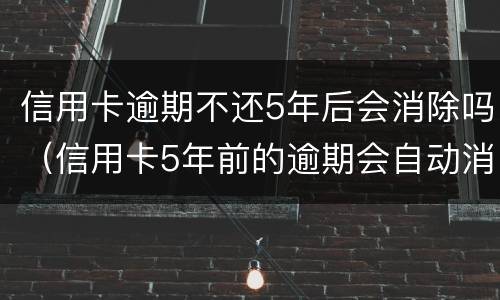 信用卡逾期不还5年后会消除吗（信用卡5年前的逾期会自动消除吗）