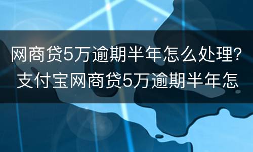 网商贷5万逾期半年怎么处理？ 支付宝网商贷5万逾期半年怎么办