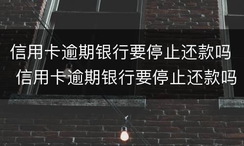 信用卡逾期银行要停止还款吗 信用卡逾期银行要停止还款吗