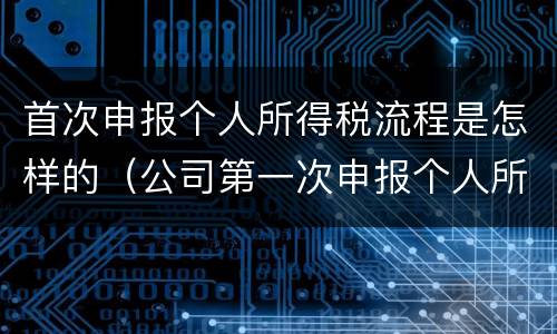 首次申报个人所得税流程是怎样的（公司第一次申报个人所得税怎么申报）