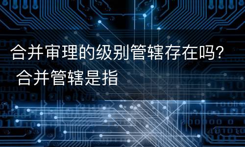 合并审理的级别管辖存在吗？ 合并管辖是指