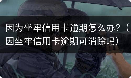 因为坐牢信用卡逾期怎么办?（因坐牢信用卡逾期可消除吗）