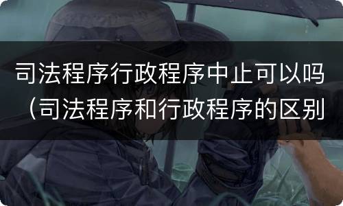 司法程序行政程序中止可以吗（司法程序和行政程序的区别）