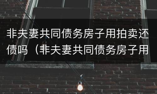 非夫妻共同债务房子用拍卖还债吗（非夫妻共同债务房子用拍卖还债吗怎么算）