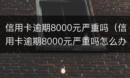 信用卡逾期8000元严重吗（信用卡逾期8000元严重吗怎么办）