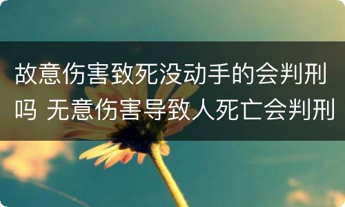 故意伤害致死没动手的会判刑吗 无意伤害导致人死亡会判刑吗