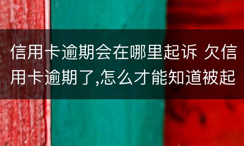 信用卡逾期会在哪里起诉 欠信用卡逾期了,怎么才能知道被起诉了