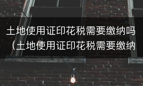 土地使用证印花税需要缴纳吗（土地使用证印花税需要缴纳吗）