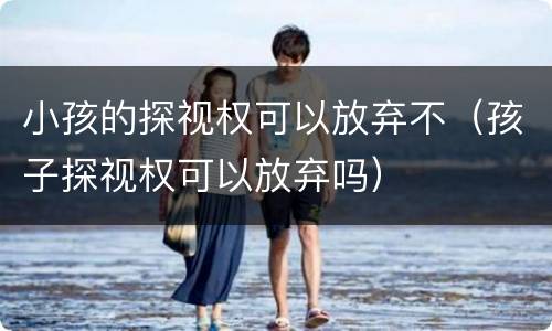 小孩的探视权可以放弃不（孩子探视权可以放弃吗）