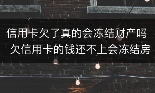 信用卡欠了真的会冻结财产吗 欠信用卡的钱还不上会冻结房产吗