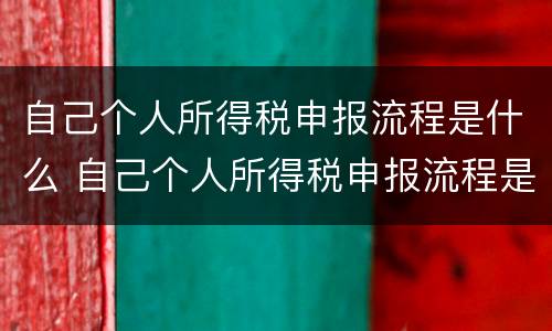 自己个人所得税申报流程是什么 自己个人所得税申报流程是什么样的