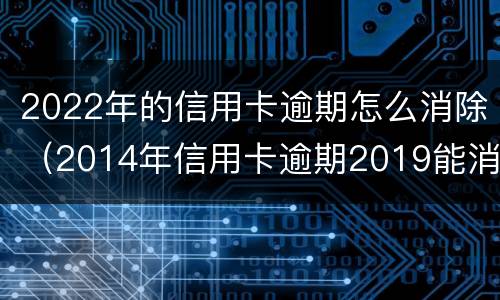 2022年的信用卡逾期怎么消除（2014年信用卡逾期2019能消除）