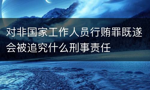 对非国家工作人员行贿罪既遂会被追究什么刑事责任