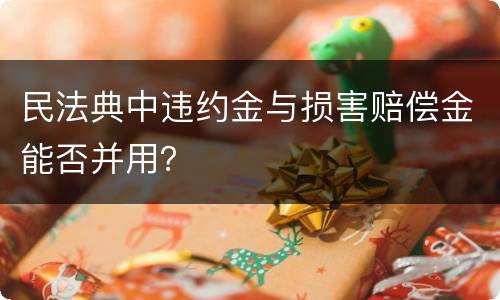 民法典中违约金与损害赔偿金能否并用？