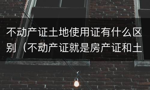 不动产证土地使用证有什么区别（不动产证就是房产证和土地使用证吗）