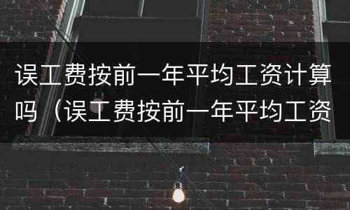 误工费按前一年平均工资计算吗（误工费按前一年平均工资计算吗）