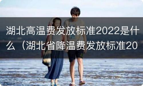 湖北高温费发放标准2022是什么（湖北省降温费发放标准2020）