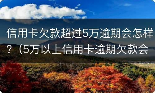 信用卡欠款超过5万逾期会怎样?（5万以上信用卡逾期欠款会坐牢吗）