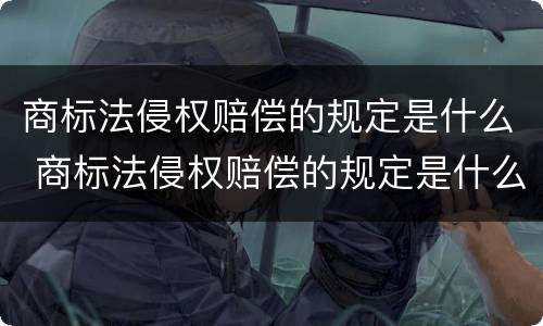 商标法侵权赔偿的规定是什么 商标法侵权赔偿的规定是什么意思