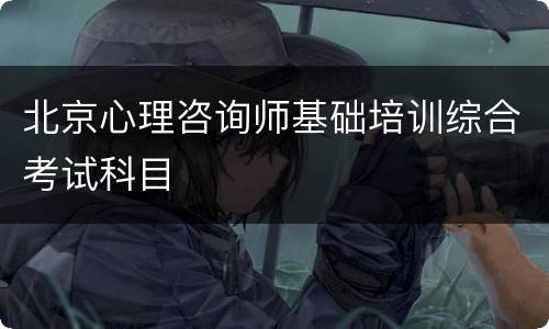 北京心理咨询师基础培训综合考试科目