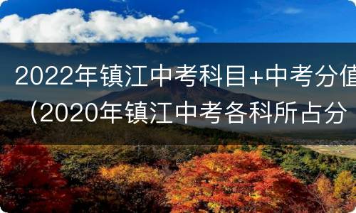 2022年镇江中考科目+中考分值（2020年镇江中考各科所占分数）