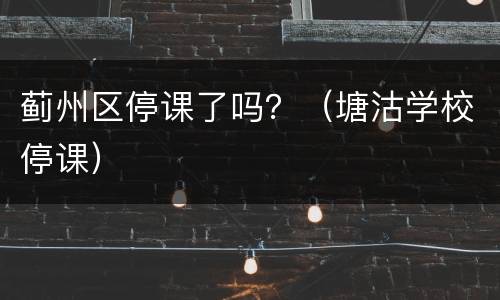 蓟州区停课了吗？（塘沽学校停课）