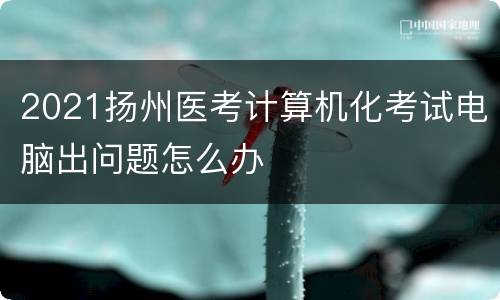 2021扬州医考计算机化考试电脑出问题怎么办