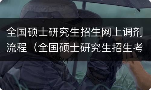 全国硕士研究生招生网上调剂流程（全国硕士研究生招生考试网上调剂）