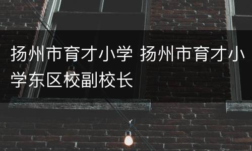 扬州市育才小学 扬州市育才小学东区校副校长