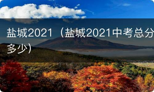 盐城2021（盐城2021中考总分多少）