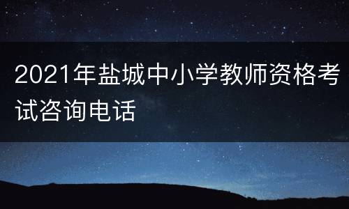 2021年盐城中小学教师资格考试咨询电话