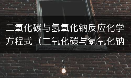 二氧化碳与氢氧化钠反应化学方程式（二氧化碳与氢氧化钠反应化学方程式）