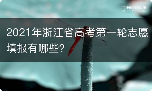 2021年浙江省高考第一轮志愿填报有哪些？