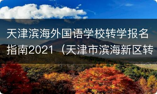 天津滨海外国语学校转学报名指南2021（天津市滨海新区转学报名流程）