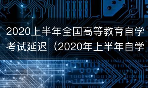 2020上半年全国高等教育自学考试延迟（2020年上半年自学考试时间）