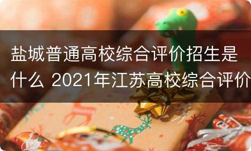 盐城普通高校综合评价招生是什么 2021年江苏高校综合评价招生简章