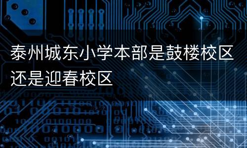 泰州城东小学本部是鼓楼校区还是迎春校区