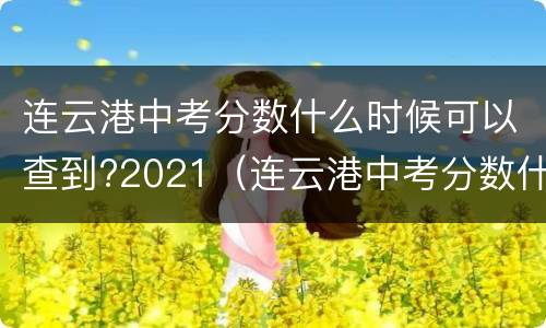 连云港中考分数什么时候可以查到?2021（连云港中考分数什么时候可以查到?2021年级）