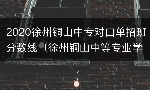 2020徐州铜山中专对口单招班分数线（徐州铜山中等专业学校招生）