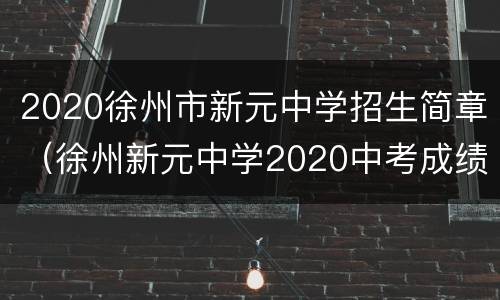 2020徐州市新元中学招生简章（徐州新元中学2020中考成绩）