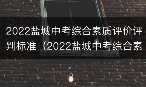 2022盐城中考综合素质评价评判标准（2022盐城中考综合素质评价评判标准是什么）