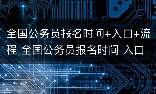 全国公务员报名时间+入口+流程 全国公务员报名时间 入口 流程图片