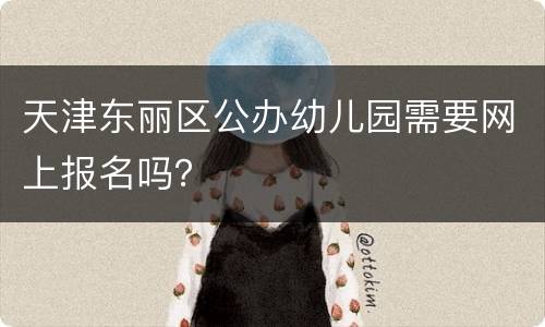 天津东丽区公办幼儿园需要网上报名吗？