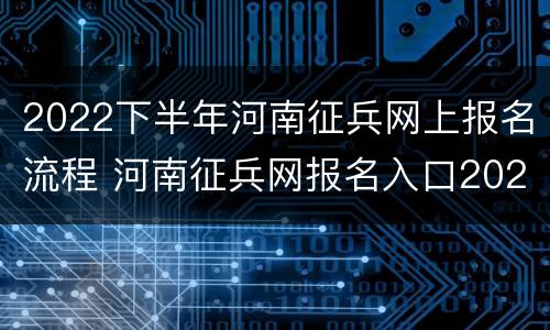 2022下半年河南征兵网上报名流程 河南征兵网报名入口2020