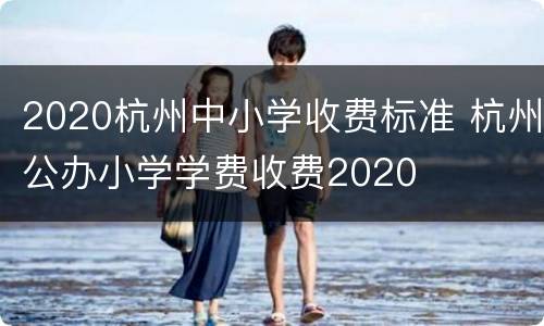 2020杭州中小学收费标准 杭州公办小学学费收费2020